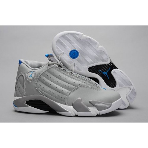 jordan 14 blue and grey