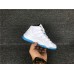 Kids Air Jordan 11 Columbia White Blue Youth Size Shoes
