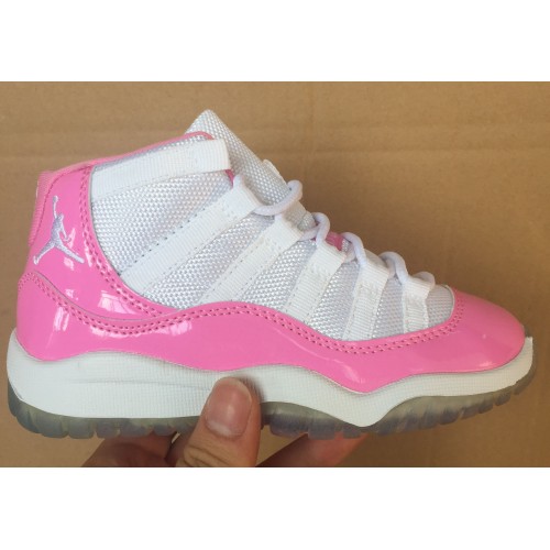 Discount Kids Air Jordan 11 Pink White 