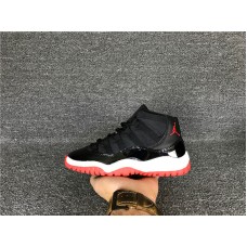 Newest Kids Air Jordan 11 "Black/Red" Youth Size Shoes