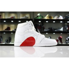 Air Jordan 1 High "Half Heart" Valentines Day White Red