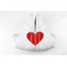 Air Jordan 1 High "Half Heart" Valentines Day White Red