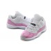 Air Jordan 11 GS Low "Pink Snakeskin" White/Cherry Pink-Black