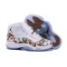 Air Jordan 11 GS "Floral Flower" White Brown Shoes