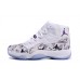 Air Jordan 11 GS "Floral Flower" White Purple Shoes