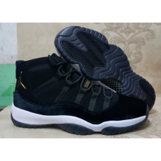 Air Jordan 11 "Black Velvet" Black White Gold For Mens and Womens