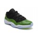 New Air Jordan 11 Retro Low "Green Snakeskin" Black/Nightshade-White-Volt Ice