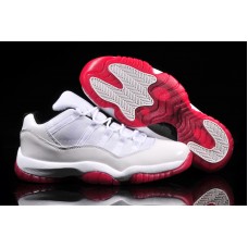 New Air Jordan 11 Retro Low White/Black-Varsity Red Shoes