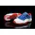 New Air Jordan 11 Retro Low "Knicks" White Blue Red Shoe