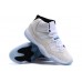 Air Jordan 11 Retro Custom "Laser" White Silver Shoe
