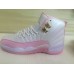 New Style Girls Air Jordan 12 GS White/Real Pink Online