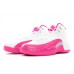 Best Air Jordan 12 GS "Valentine?s Day" White/Vivid Pink-Dynamic Pink