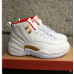Air Jordan 12 Retro "CNY" White Red Gold Basketball Shoes On Sale