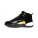 Latest Air Jordan 12 Black Velvet-Gold/White Shoes