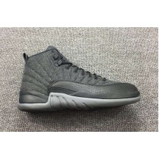 Air Jordan 12 "Wool Dark" Grey/Metallic Silver-Black Shoes