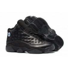 Best Air Jordan 13 Retro All Black Leather Shoes For Sale