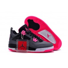 Air Jordan 4 GS Black Grey Hyper Pink