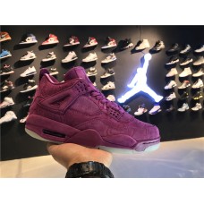 Cheap KAWS x Air Jordan 4 Violet Purple Glow in the Dark Sole