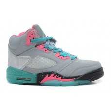 Air Jordan 5 GS "Miami Vice" Grey/Teal-Pink