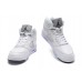 Air Jordan 5 Retro White/Metallic Silver Shoes