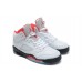Air Jordan 5 Retro White/Black-Fire Red Shoes