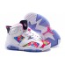 Air Jordan 6 GS "Floral Print" White Pink Shoes