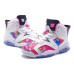 Air Jordan 6 GS "Floral Print" White Pink Shoes