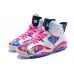 Air Jordan 6 GS "Floral Print" Pink White Shoes